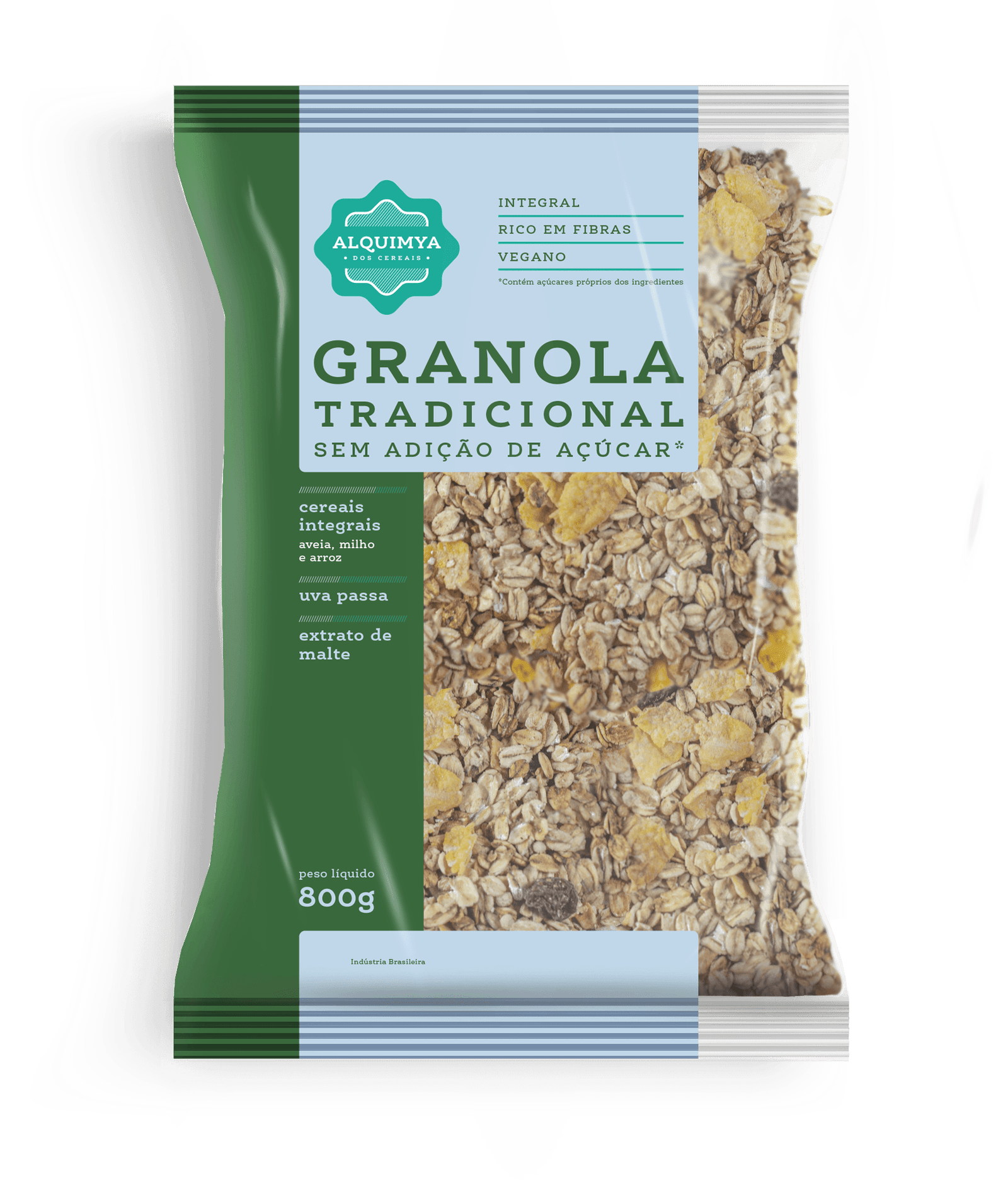 Granola Tradicional Sem Açúcar 800g Alquimya dos Cereais