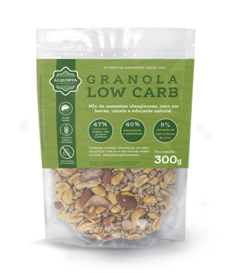 Granola Low Carb -Alquimya dos Cereais. A opção ideal para a sua dieta low carb.